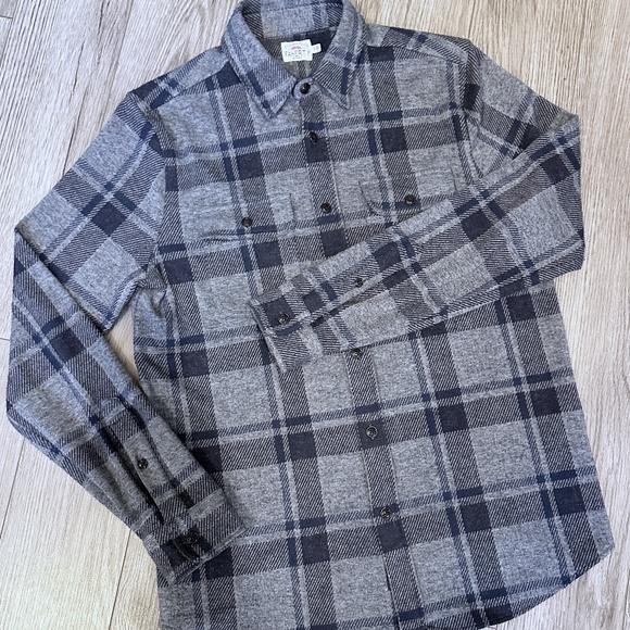 Faherty - Legend Sweater Shirt - Grey Seas Plaid (small) - Picture 1 of 5